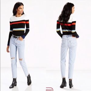 LEVIS WEDGIE FIT DISTRESSED JEANS ⚡️